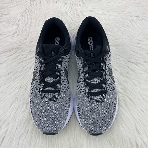 Men's Nike React Infinity Run Flyknit 3 Smoke Grey Sneakers - Picture 2 of 7